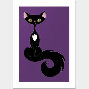 Evening Kitty Posters and Art